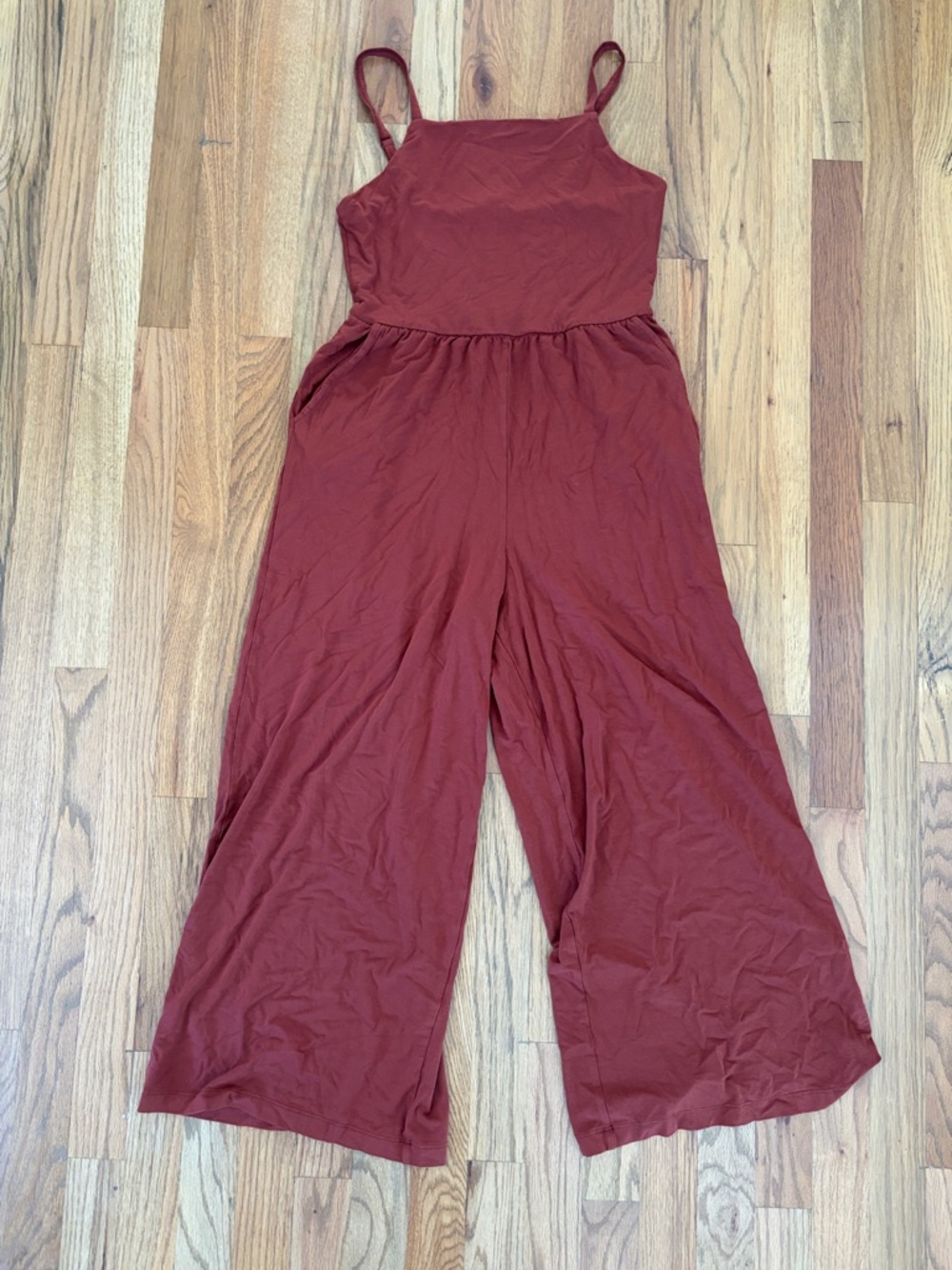 Old Navy Rust-Colored Wide-Leg Spaghetti Strap Jumpsuit